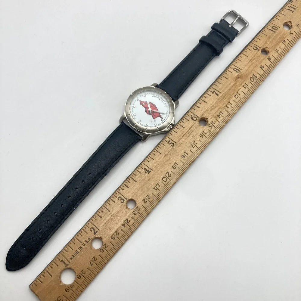 University of Arkansas Razorbacks Men's Watch 35mm Game Time NCAA New Battery 9